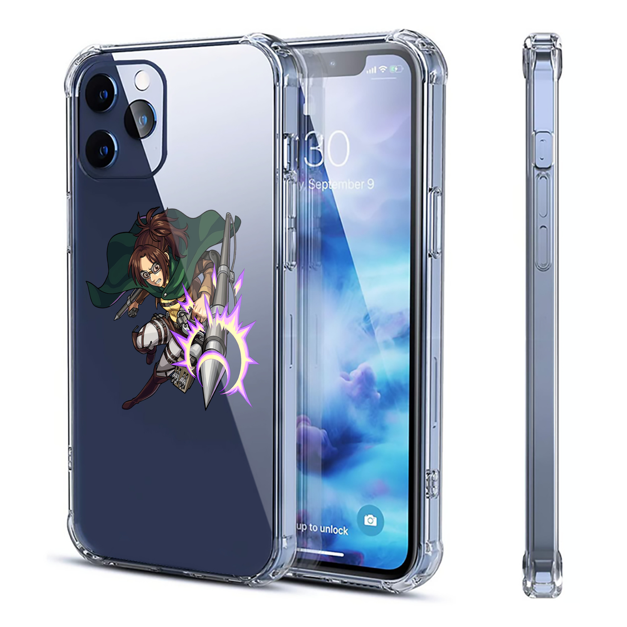 （画像用） 進撃の巨人 ハンジ·ゾエ Attack on Titan Hanji Zoe 【iPhone 12シリーズ対応】透明スマホケース（クリアソフトケース）